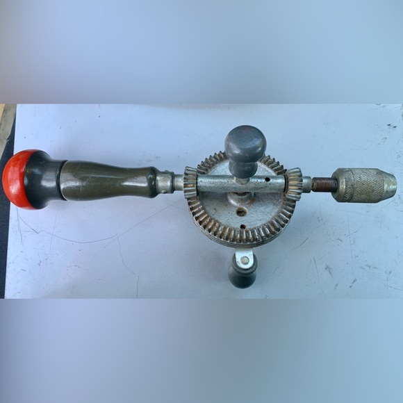 Mid Century Vintage Stanley Handyman Handheld Manual Eggbeater Drill H1220 - Picture 2 of 16